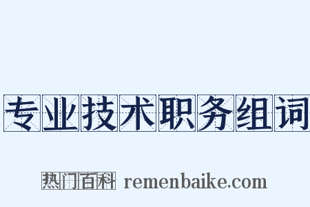 专业技术职务组词是什么意思的图片